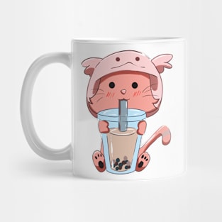 Axolotl Cat Bubble Tea Mug